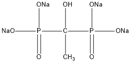 羟基乙叉二膦酸四钠(HEDP•Na4)结构式